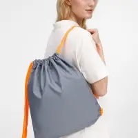 Рюкзак B3, серый с оранжевыми лямками