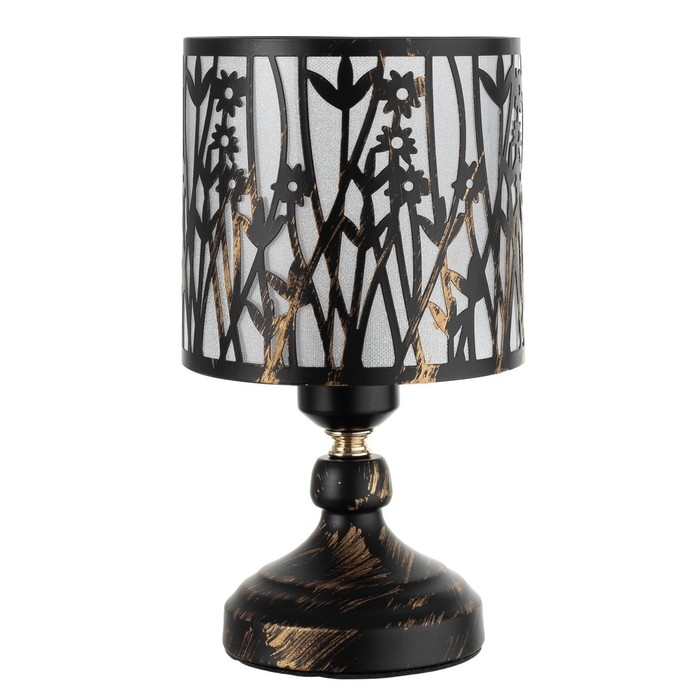 Настольная лампа "Алми" Е27 черный 14х14х27 см RISALUX