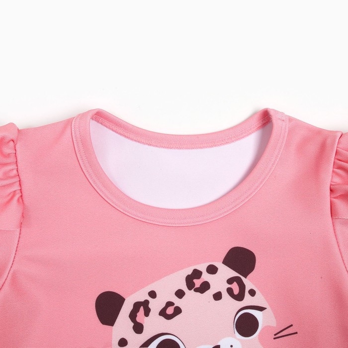 Купальник детский (лонгслив, шортики и панамка) Крошка Я "Лео", рост 98-104 см, цвет розовый