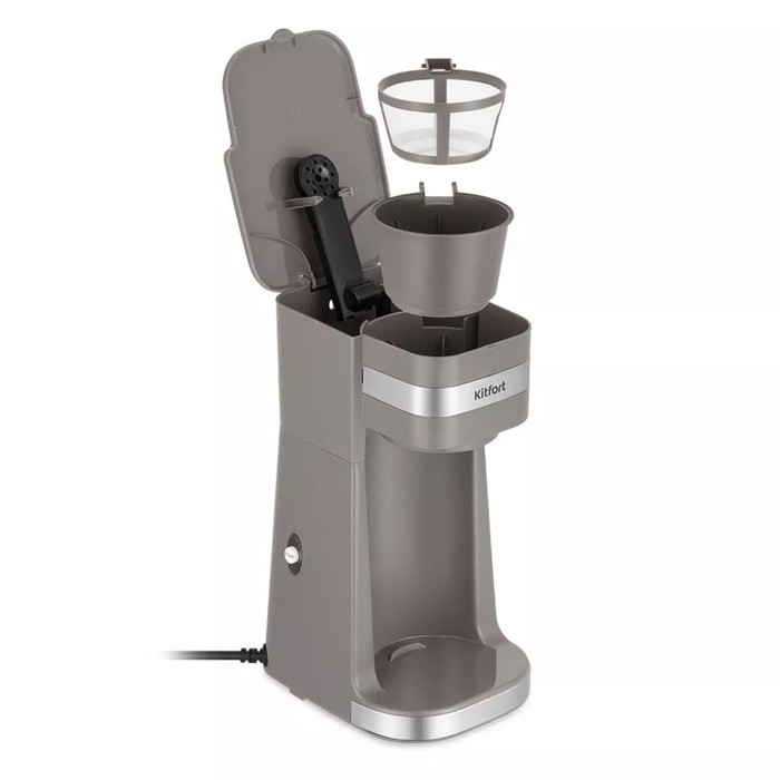 Кофеварка Kitfort KT-7316, капельная, 750 Вт, 0,42 л, серая