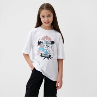 Футболка детская MINAKU, цвет белый, рост 110 см