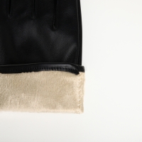 Перчатки женские, безразмерные, с утеплителем, цвет чёрный Перчатки женские, безразмерные, с утеплителем, цвет чёрный