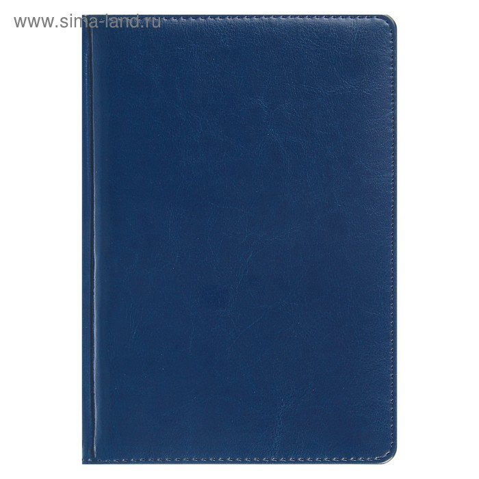 Ежедневник недатированный А5+, 136 листов Sidney Nebraska, обложка искусственная кожа, золотой срез, ляссе, синий