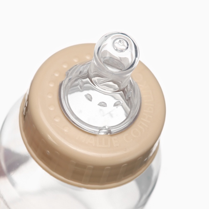 Набор бутылочек для кормления &laquo;Лесные зверята&raquo; 150 и 250 мл, прямые, цвет бежевый