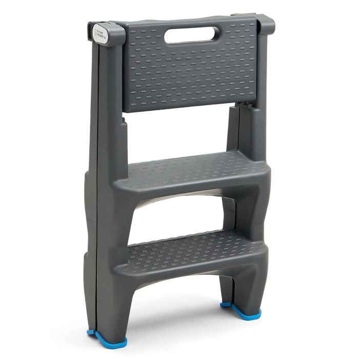 Стремянка пластиковая Степ ( серая )