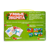Развивающий набор &laquo;Умные зверята&raquo;, сортер, задания на карточках, маркер