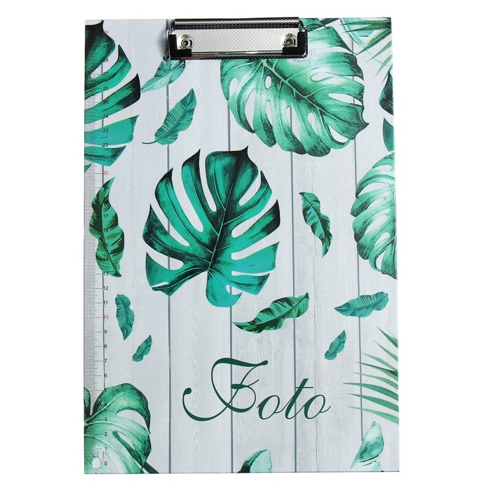 Планшет с прижимом формат А4 картон Планшет с прижимом формат А4 картон "Листья", МИКС