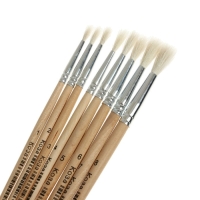 Набор кистей ворс "Коза" круглые 8 штук (№1,2,3,4,5,6,7,8) с деревянными ручками, блистер Набор кистей ворс "Коза" круглые 8 штук (№1,2,3,4,5,6,7,8) с деревянными ручками, блистер