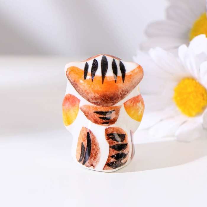 Сувенир &laquo;Кот с бантом&raquo;, 3 см, цвет, гжель