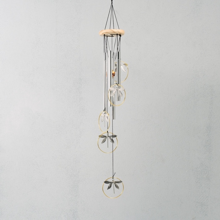 Музыка ветра металл Музыка ветра металл "Стрекозы" 4 трубки 70 см