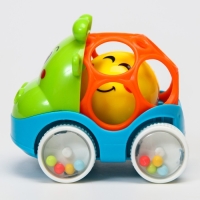 Машинка - погремушка «Жирафик», с эластичными элементами, Крошка Я Машинка - погремушка «Жирафик», с эластичными элементами, Крошка Я
