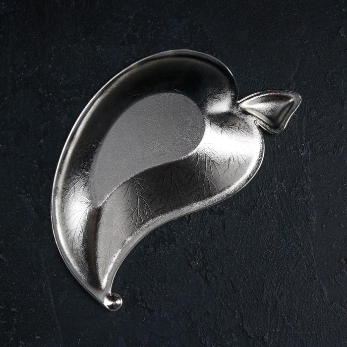 Подставка для фруктов &laquo;Лист серебро&raquo;, 22&times;12&times;2,5 см, цвет серебряный