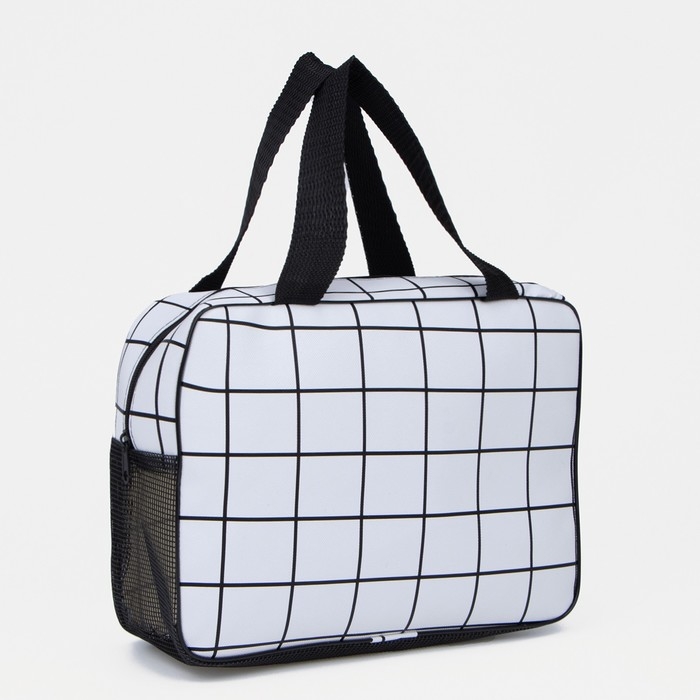 Косметичка на молнии, цвет белый/чёрный Косметичка на молнии, цвет белый/чёрный