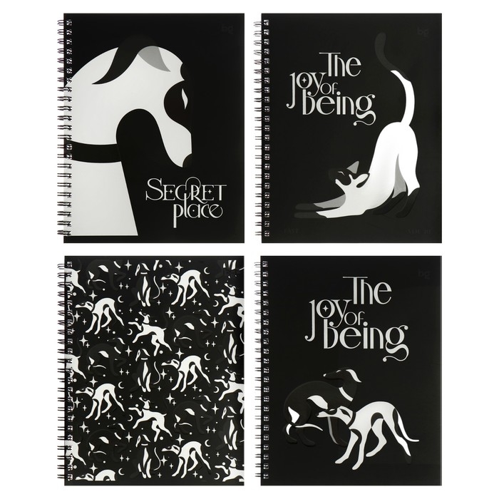 Тетрадь 80 листов в клетку на гребене Secret Place, обложка мелованный картон, матовая ламинация, выборочный лак, фольга, МИКС Тетрадь 80 листов в клетку на гребене Secret Place, обложка мелованный картон, матовая ламинация, выборочный лак, фольга, МИКС