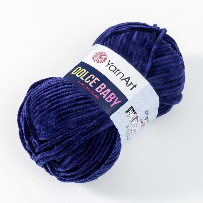 Пряжа Пряжа "Dolce Baby" 100% микрополиэстер 85м/50 гр (756 т.синий)