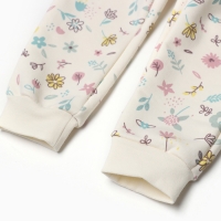 Костюм: толстовка и брюки Крошка Я Flower, рост 80-86 см, бежевый Костюм: толстовка и брюки Крошка Я Flower, рост 80-86 см, бежевый