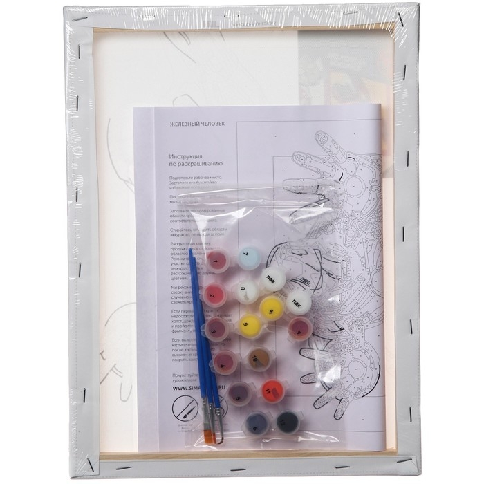 Картина по номерам на подрамнике Картина по номерам на подрамнике "Железный человек" 30х40 см, Мстители