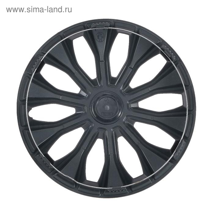 Колпаки колесные R15 Колпаки колесные R15 "ВОЛТЕК",серебристый, карбон, набор 4 шт