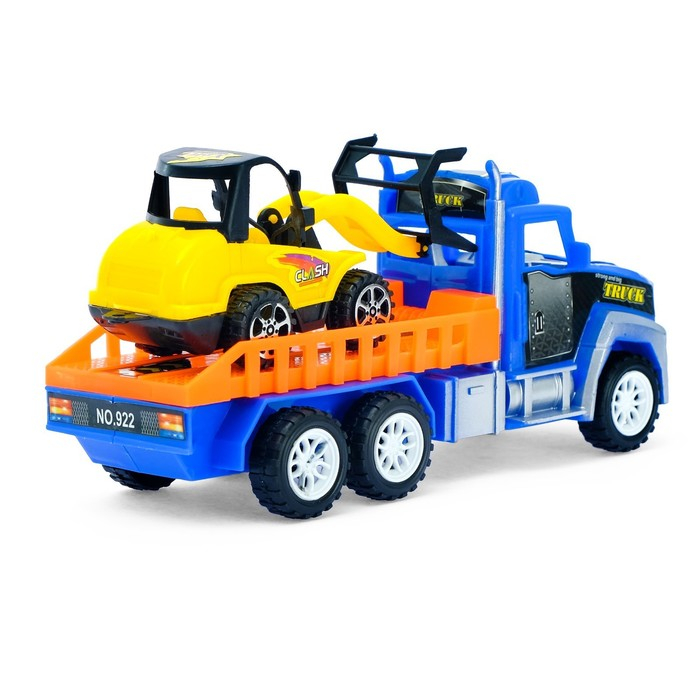 Грузовик инерционный «Перевозчик» с погрузчиком, цвета МИКС Грузовик инерционный «Перевозчик» с погрузчиком, цвета МИКС