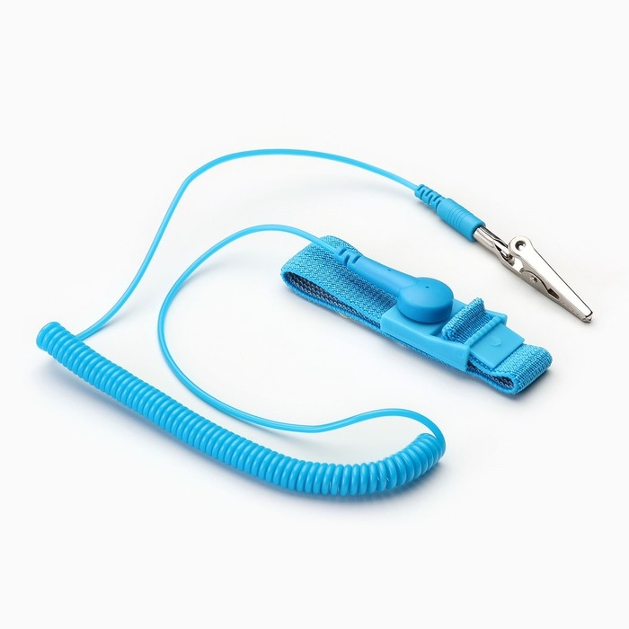 Антистатический браслет на запястье для ремонта наручных часов, длина кабеля 1.8 м Антистатический браслет на запястье для ремонта наручных часов, длина кабеля 1.8 м