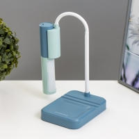 Настольная лампа "Лансер" LED 3,5Вт USB АКБ сине-лазурный 11х15х45 см RISALUX Настольная лампа "Лансер" LED 3,5Вт USB АКБ сине-лазурный 11х15х45 см RISALUX