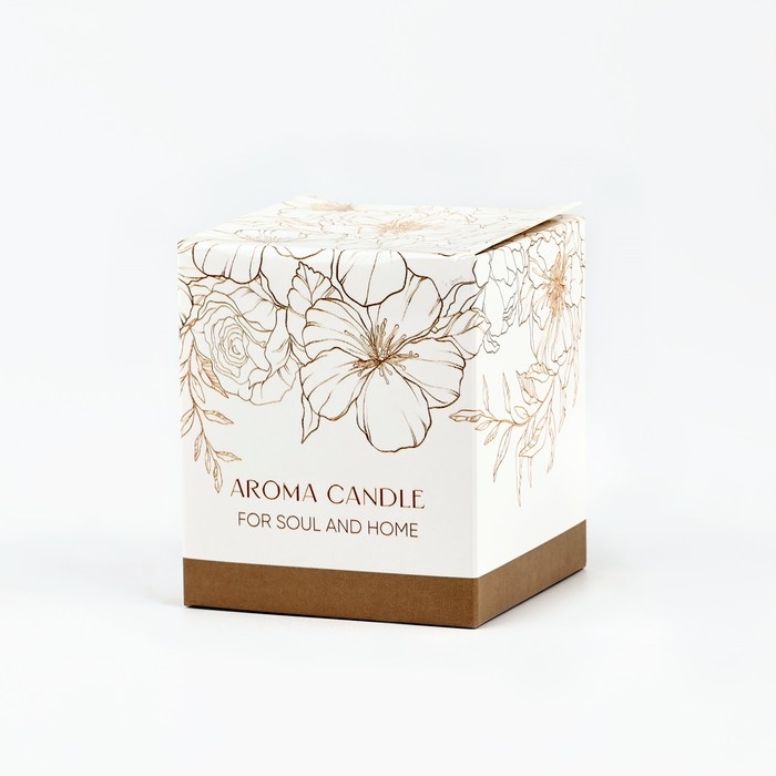 Свеча ароматическая в стекле &laquo;Ванильное удовольствие&raquo;, 6,8 х 8 см.