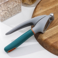 Пресс для чеснока Magistro Coral, 20,2&times;4,2&times;6,5 см, цвет зелёный, серый