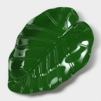 Блюдо для подачи &laquo;Лист&raquo;, 25&times;17&times;2 см, цвет зелёный
