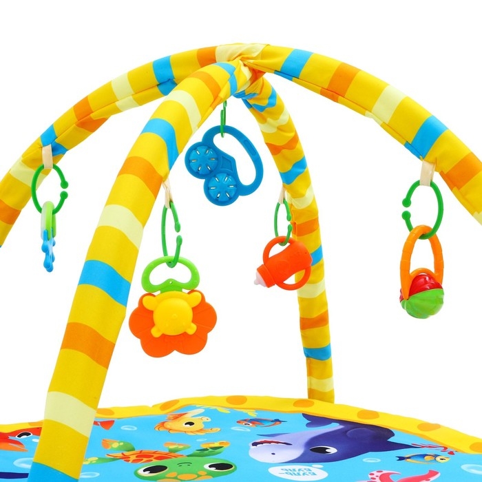 Развивающий коврик с дугами &laquo;Морские животные&raquo;, 85х85 см, Крошка Я