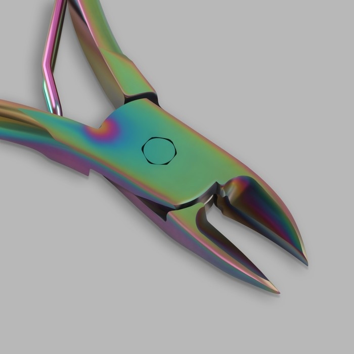 Кусачки педикюрные, 10,5 см, длина лезвия - 15 мм, цвет хамелеон Кусачки педикюрные, 10,5 см, длина лезвия - 15 мм, цвет хамелеон
