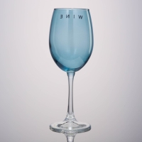 Бокал для вина &laquo;Wine&raquo;, 360 мл, синий