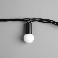 Гирлянда «Нить» 10 м с насадками «Шарики 1.5 см», IP44, тёмная нить, 100 LED, свечение мульти (RG/RB), мигание, 220 В Гирлянда «Нить» 10 м с насадками «Шарики 1.5 см», IP44, тёмная нить, 100 LED, свечение мульти (RG/RB), мигание, 220 В