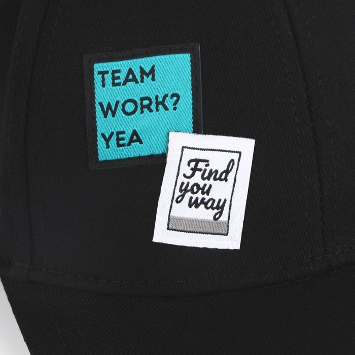 Кепка мужская Team Work, цвет чёрный, р-р 56 Кепка мужская Team Work, цвет чёрный, р-р 56