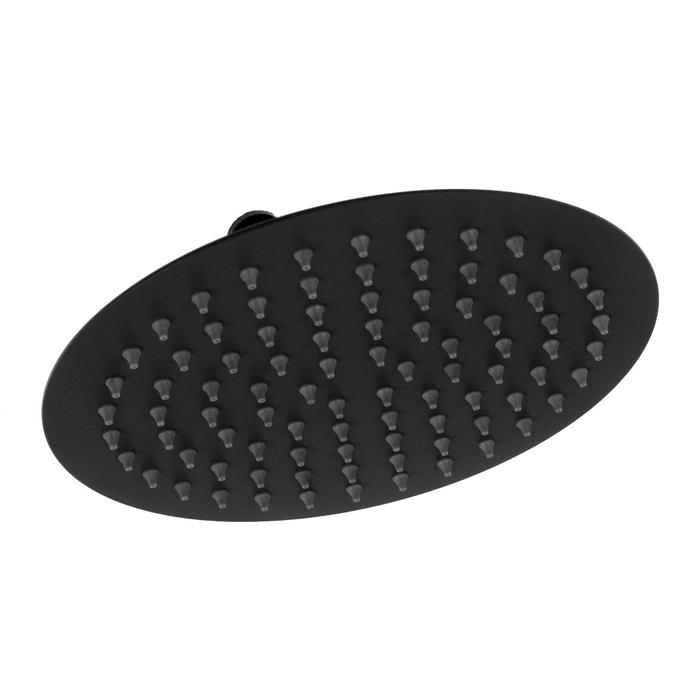 Душевая лейка Accoona А355F, тропическая, d=20 см, круг, нерж. сталь, черная Душевая лейка Accoona А355F, тропическая, d=20 см, круг, нерж. сталь, черная