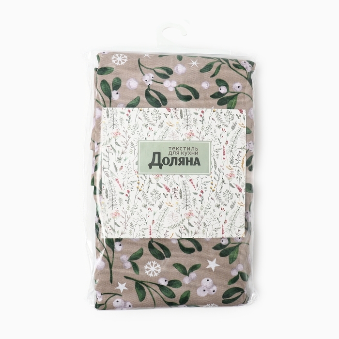 Шторы для кухни "Доляна" Frosty berries с подхватами 150х180 см- 2 шт 164г/м2, 100% хл., рог 1047250