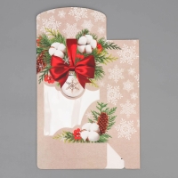 Коробка подарочная новогодняя складная «Хлопок», 15 х 7 х 22 см, Новый год Коробка подарочная новогодняя складная «Хлопок», 15 х 7 х 22 см, Новый год