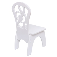 Стул &laquo;Скрипичный ключ&raquo; с фрезерованной спинкой, цвет белый, жесткий