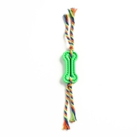 Игрушка жевательная с канатом, 11 х 5,5 см, зелёная