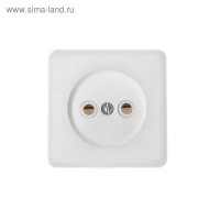 Розетка "Элект" РС 16-016, 16 А, 250 В, одноместная, открытая, без з/к, белая
