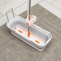 Ведро для уборки складное, 63&times;25&times;20 см (дно 53&times;17 см), цвет серый