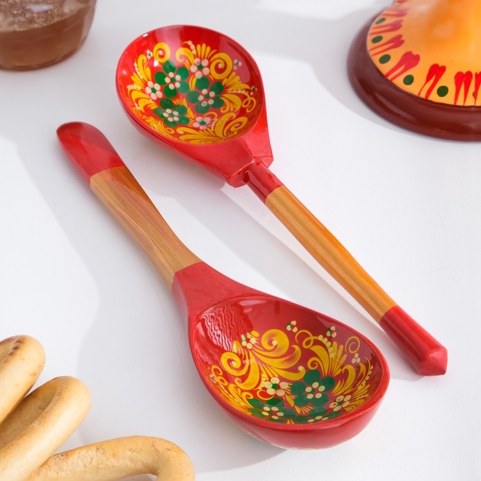 Ложка &laquo;Краснушка&raquo;, салатная, 6&times;21, хохлома