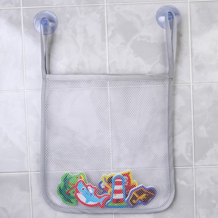 Набор игрушек для ванны "Пираты"8 штук с сеткой + сачок, Крошка Я