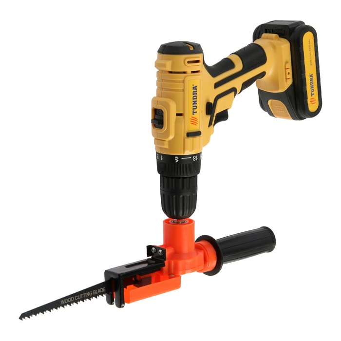 Насадка для дрели ТУНДРА, сабельная пила, угловая, полотна по дереву и металлу 2 шт. Насадка для дрели ТУНДРА, сабельная пила, угловая, полотна по дереву и металлу 2 шт.