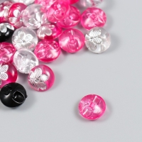 Пуговицы пластик на полуножке "Серебряный цветок" цветная МИКС набор 40 шт 1,2х1,2 см Пуговицы пластик на полуножке "Серебряный цветок" цветная МИКС набор 40 шт 1,2х1,2 см