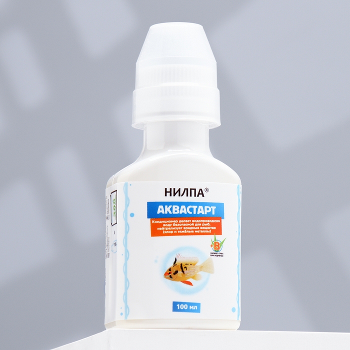 Кондиционер Кондиционер "Аквастарт", делает водопроводную воду безопасной для рыб, 100 мл