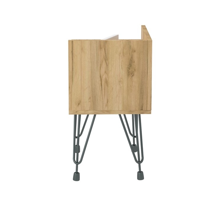 Тумба прикроватная Liverpool 35х35х48 см, дуб крафт золотой, чёрный Тумба прикроватная Liverpool 35х35х48 см, дуб крафт золотой, чёрный