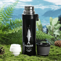 Термос с карабином «Рыбалка», 500 мл, сохраняет тепло 14 ч Термос с карабином «Рыбалка», 500 мл, сохраняет тепло 14 ч