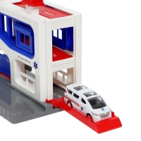 Парковка &laquo;Скорая&raquo;, подъёмный механизм, 1 машинка в комплекте, МИКС