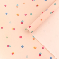 Бумага упаковочная,глянцевая "Конфетти", 70 х 100 см НАБОР 10 шт Бумага упаковочная,глянцевая "Конфетти", 70 х 100 см НАБОР 10 шт