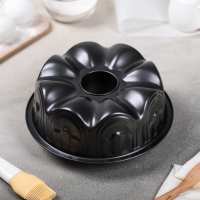 Форма для выпечки &laquo;Немецкий кекс. Крепость&raquo;, 22&times;7 см, антипригарное покрытие, цвет чёрный